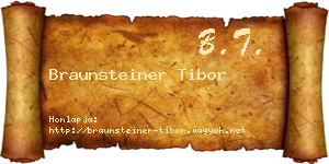 Braunsteiner Tibor névjegykártya